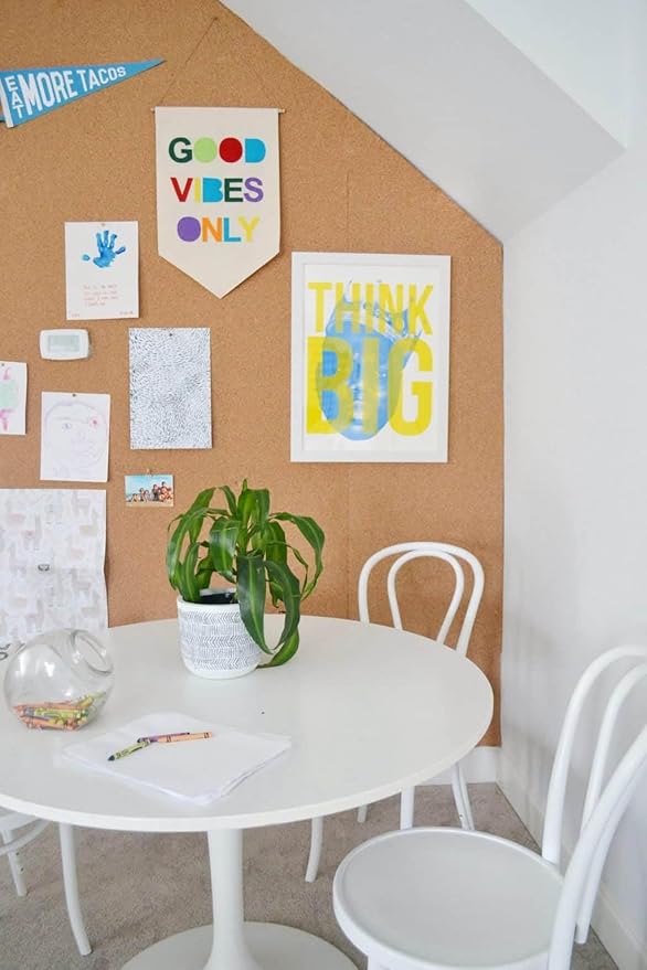 Manton Cork Premium Cork Sheet - 4' x 8' x 1/2", 100% Natural Facing Grade Material for Bulletin Boards, Decorative Photo and Message Push Pin Displays - Perfect for Home, School, and Office