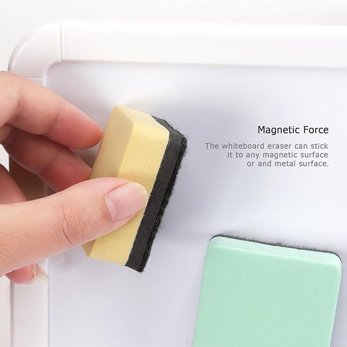 Tamaki 12 Pack Dry Erasers for White Board Magnetic Whiteboard Eraser, Whiteboard Erasers for Kids Classroom, Square Pastel Color