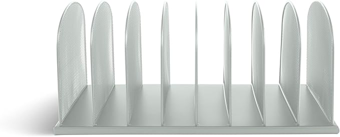 Safco Onyx Desk Organizer with 8 Vertical Sections, File Organizer for Home, Office, Classroom & More, Steel Mesh Construction