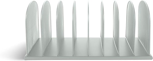 Safco Onyx Desk Organizer with 8 Vertical Sections, File Organizer for Home, Office, Classroom & More, Steel Mesh Construction