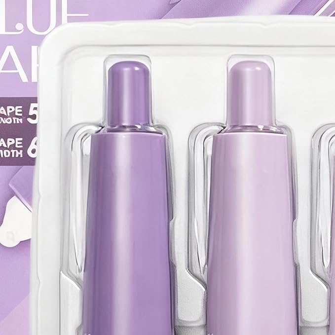 Double Sided Tape Roller - Retractable Adhesive Tape Dispenser, 4 Piece Sticky Scrapbook Set, Easy Application Heavy Duty Design, Excellent DIY Craft Tool, Home School Office Paper Card Photo