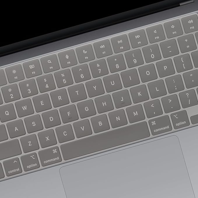 2 Pack Keyboard Cover for 2025-2023 MacBook Air M4 M3 M2 13.6" 15.3" A2941 A3114 A2681 A3113 & 2023-2021 MacBook Pro 14" 16" M4 M3 M2 M1 Pro/Max A2442 A2779 A2918 A2992 A2485 A2780 A2991 US Layout-TPU