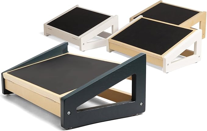 WOOD CITY Foot Rest for Under Desk at Work, 3 Heights Adjustable Footrest with Silicone Surface, 2in1 Foot Stool Improve Posture, Reduce Fatigue & Pain, Ideal for Home/Office/Gaming(White)