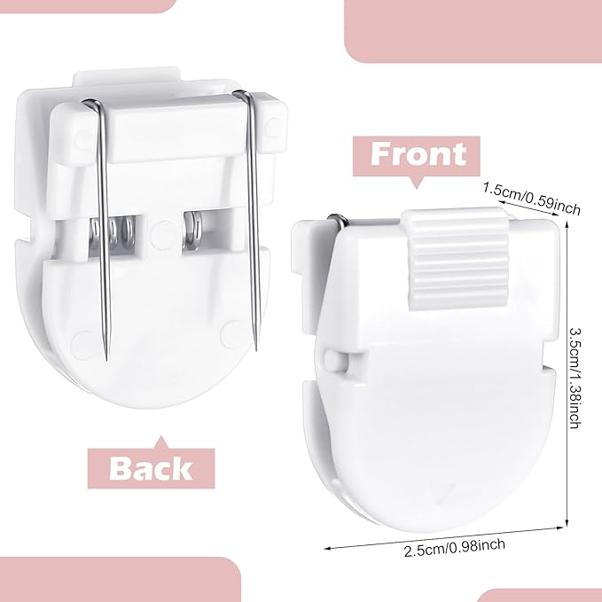 15 Pcs Cubicle Clips Fabric Panel Cubicle Accessories Fabric Partition Panel Wall Clip Office Photos Wall for Notes Memos Standard Size, 40-Sheet Capacity (White)