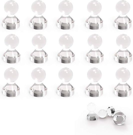 Ant Mag Magnetic Push Pins Strong Push Pin Magnets for Fridge Whiteboards Calendars Maps in School & Office Pack of 18 White