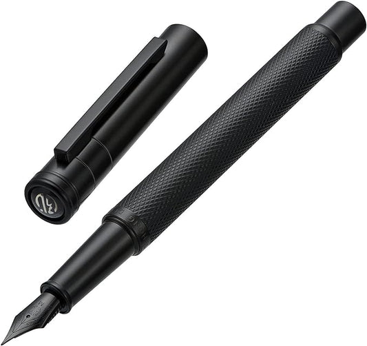 Hongdian Black Forest Fountain Pen Medium Nib Classic Design with Converter and Metal Pen Case Set