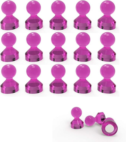 Ant Mag Magnetic Push Pins Strong Push Pin Magnets for Fridge Whiteboards Calendars Maps in School & Office Pack of 18 Pink
