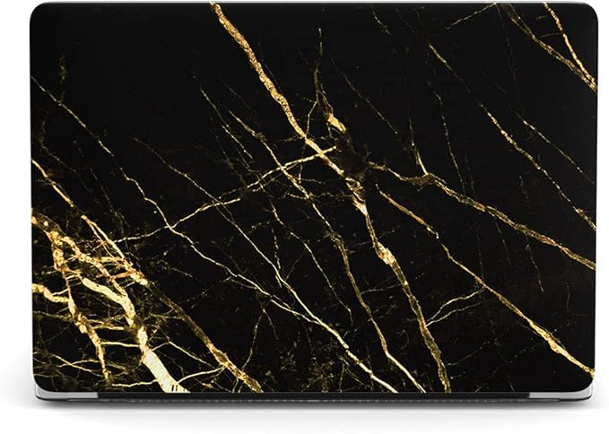 Case Compatible with MacBook Pro 13 Inch 2015 2014 2013 2012 Model A1502 & A1425, Plastic Hard Shell Protective Case with Keyboard Cover for Mac Pro Retina 13 Old Version - Black Marble