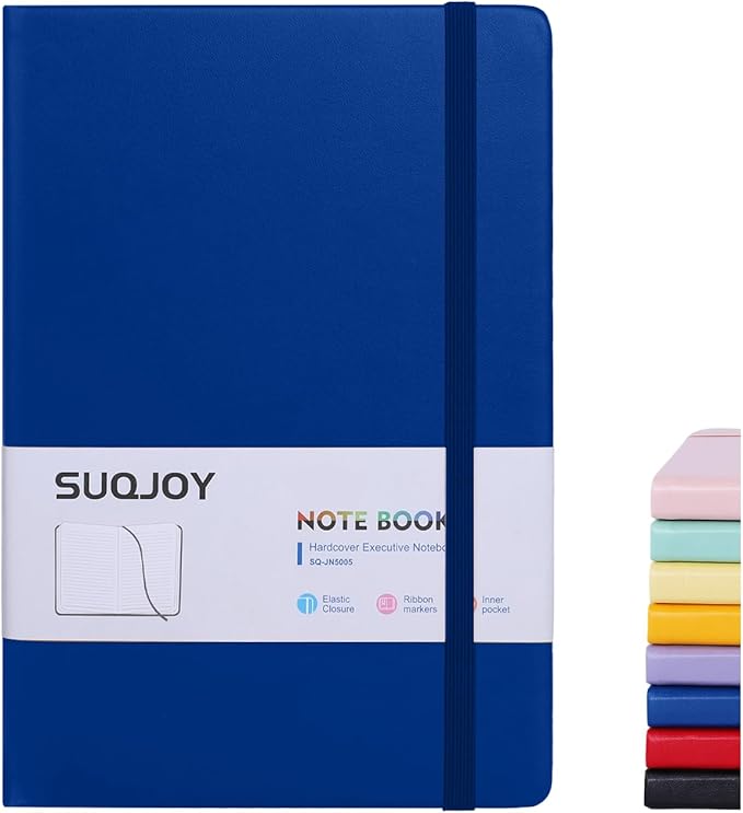 Lined Journal Notebooks for Writing, 100 GSM Thick Paper, 1 Pack Hardcover Notebooks, A5 College Ruled Notebook, Journaling Notebook for School/Travel/Office (Blue- 1 Pack)