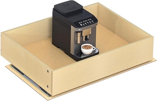 WelFurGeer Soft Close Pull Out Cabinet Organizer, 29" W x 22" D Heavy-Duty Pull-Out Cabinets Drawers, Smooth Slide-Out Shelf for Kitchen Cabinets, Space-Saving Cabinet Organizer with Easy Installation