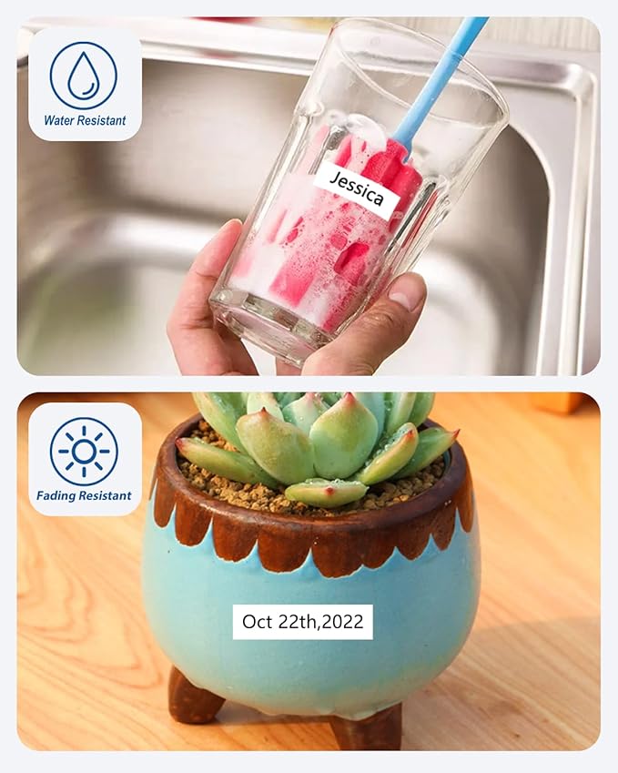 Tze Tz Tape 9mm 0.35 Laminated White Compatible for Brother P Touch Label Maker Tape TZe-221 TZe221 Label Tape for PT D200 D210 D220 D400 Cube, Black on White, 3/8 Inch x 26.2 Feet, 3-Pack