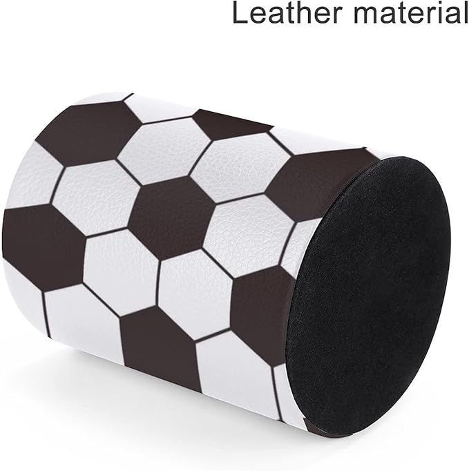 Soccer Ball Pen Holder Pencil Organizer Cute Pencil Cup Desk Decor Makeup Brush Holder Dice Cup PU Multifunctional Office Suppliesfor Home Classroom School