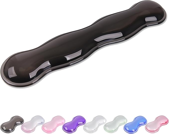 Gel Wrist Rest for Keyboard and Mouse, Wrist Rest for Keyboard, Mouse Wrist Support, Pain Relief, Cool Touch, Non-Skid, Keyboard Wrist pad