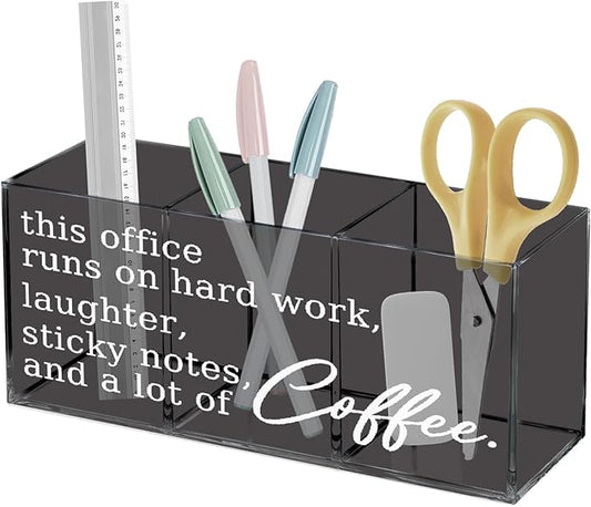 Funny Office Gifts Pen Holder, Funny Coworker Gifts Pencil Holder for Desk, Gifts for Coworkers, Office Humor Gifts Acrylic Pen Pencil Holder Organizer for Office Desk Accessories