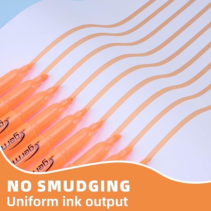 Orange Highlighters, 36 Pack, Chisel Tip Highlighter Pack, Quickly Drying, Perfect for Students Kids Adults, Office, School, Classroom Supplies