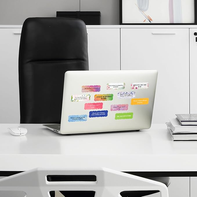 VANRA 240 Inspirational Stickers Motivational Scrapbook Sticker for Journaling Planner Water Bottles Scrapbooking Pages Laptop Decals Decoration, Vinyl Positive Affirmation Stickers for Women Teens