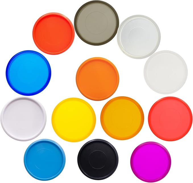 100pcs Discbound Notebook Discs DIY Planner Accessories fits for Tul,Levenger,Arc,Happy Planner,Talia(Solid & Clear Mixed,0.7inch/18mm)