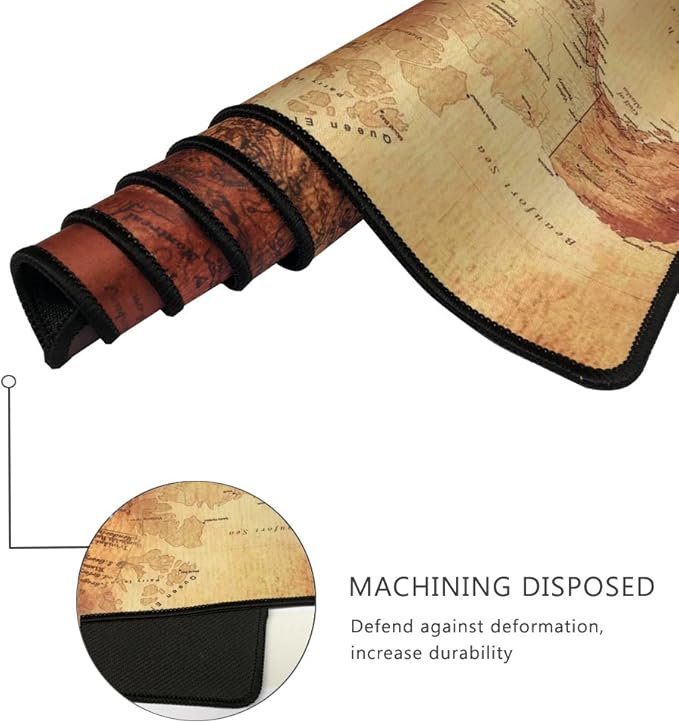 XXL Professional Large Mouse Pad& Computer Game Mouse Mat (35.4x15.7x0.1IN, Compass)