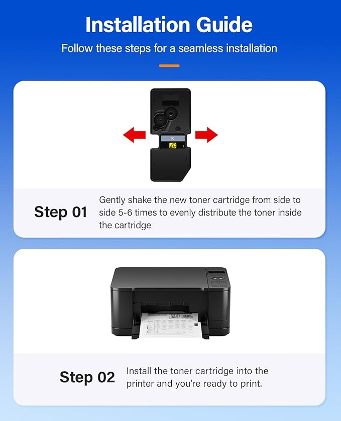 TK-5242 TK5242 Toner Cartridge Set 4-Pack High Yield Replacement for Kyocera 1T02R70US0 1T02R7CUS0 1T02R7BUS0 1T02R7AUS0 Compatible for Kyocera ECOSYS M5526cdn M5526cdw M5026cdn M5026cdw Printer Black