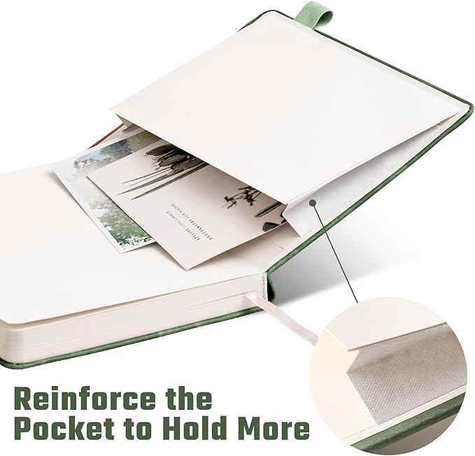 Sunflower Journal for Girls Women Journals for Writing 100GSM College Ruled A5 Leather Notebook for Girls Ages 8-12 Flower Diary with Heart-shaped Shadow, 5.7" x 8.3", Green