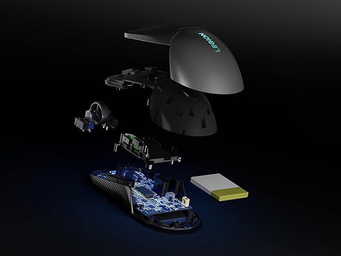 Lenovo Legion M600s RGB Wireless Gaming Mouse – 19,000 DPI, 6 Programmable Buttons, 70 Hours Battery Life, Tri-Mode Connectivity (2.4 GHz, Bluetooth, Wired), (Iron Grey)