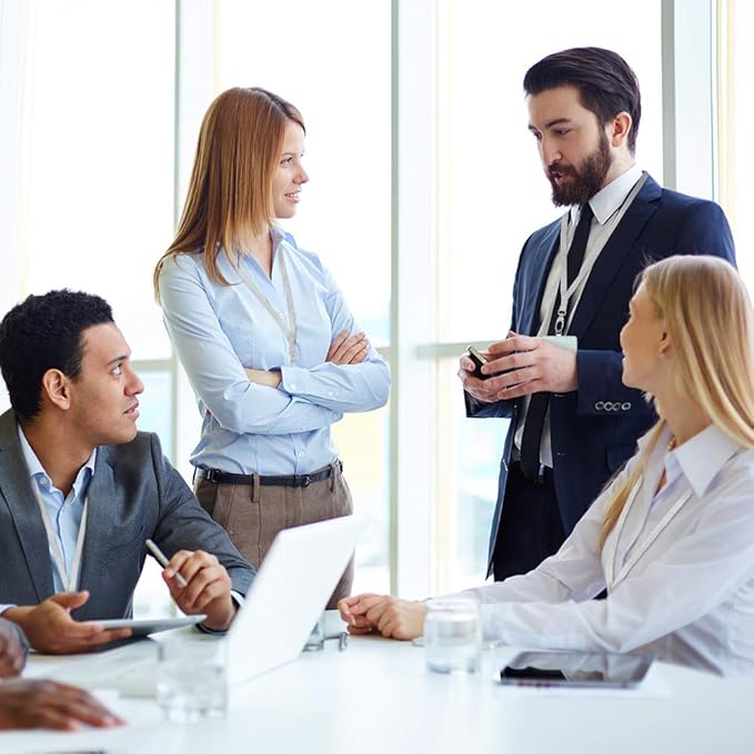 10pack Lanyards for Id Badges Holder Bulk Lanyard with Clip Swivel Hooks for Name Tag ID Badge Holder,Students, Employees (10, Grey)