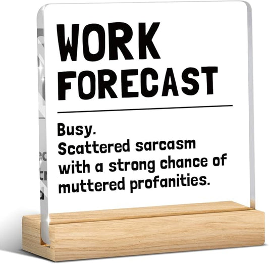 Funny Office Desk Decor, Humor Cubicle Decoration, Cool Gifts for Coworkers, Office Gift for Coworkers, Office Decor for Women Boss Gift, Funny Cute Humor Acrylic Desk Decoration for Office