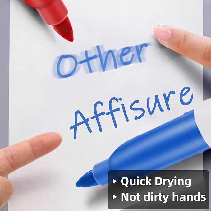 Permanent Markers Assorted Colors Set, 8 Colored Markers 8 Pack, Fine Point，Works on Wood, Plastic, Metal, and More, for Adults, Artist, Taecher, Kids