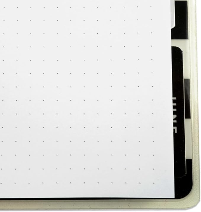 Discbound Dotted Grid Paper, 120 GSM Refill, 200 Sheets (400 Pages), 9 Disc Pre-Punched Happy Planner Inserts, Loose Leaf, White, 7 inch x 9.25 Inch