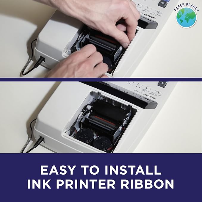 Red and Black Printing Calculator Ribbons Compatible with GR24 by Paper Planet | Replacement Adding Machine Ink Ribbon Compatible with Sharp EL 1197PIII Adding Machine | 6 Pack