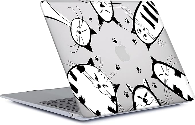 Case Compatible with MacBook Pro 16 inch 2020 2019 Release A2141 with Touch Bar/Touch ID, Plastic Laptop Hard Shell Protective Case & Keyboard Cover Skin - Cat