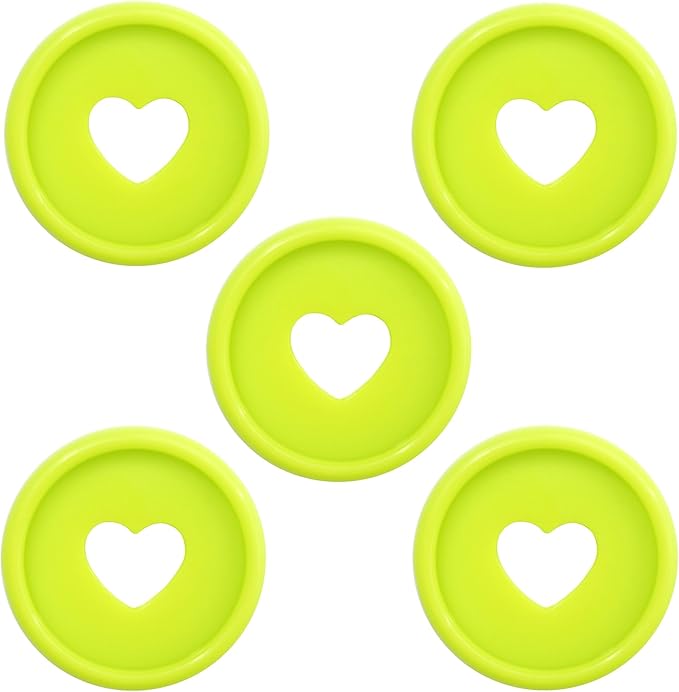 33pcs Planner Discs for Discbound Notebook Accessories 0.94 inch Binder Rings Heart Expansion Disc Binding Discs(33pcs Green 0.94 inch/24 mm)