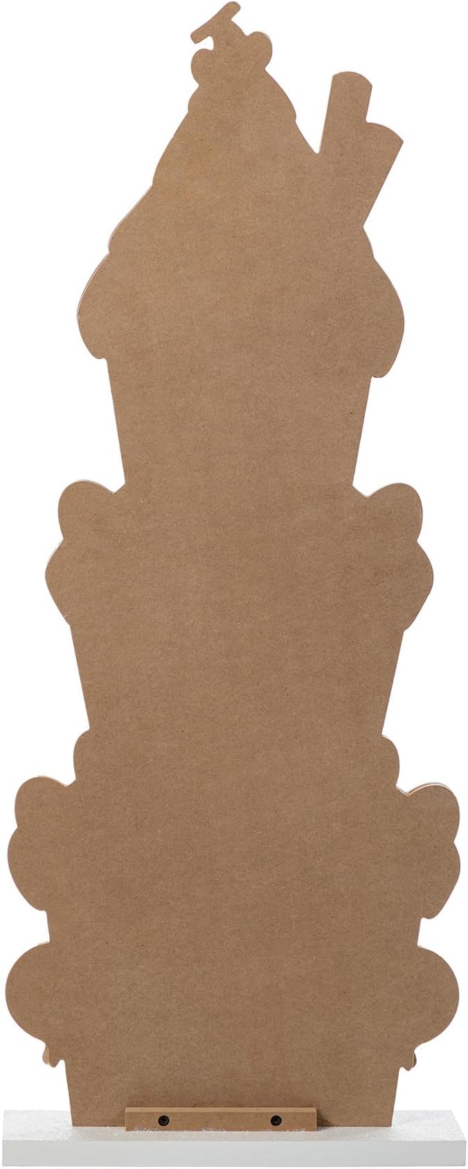 Glitzhome 35" H Wooden Christmas Gingerbread House Porch Decor With Welcome Message, Farmhouse Rustic Freestanding Xmas Gingerbread Sign with Base, Indoor & Outdoor Front Door Yard Holiday Decor