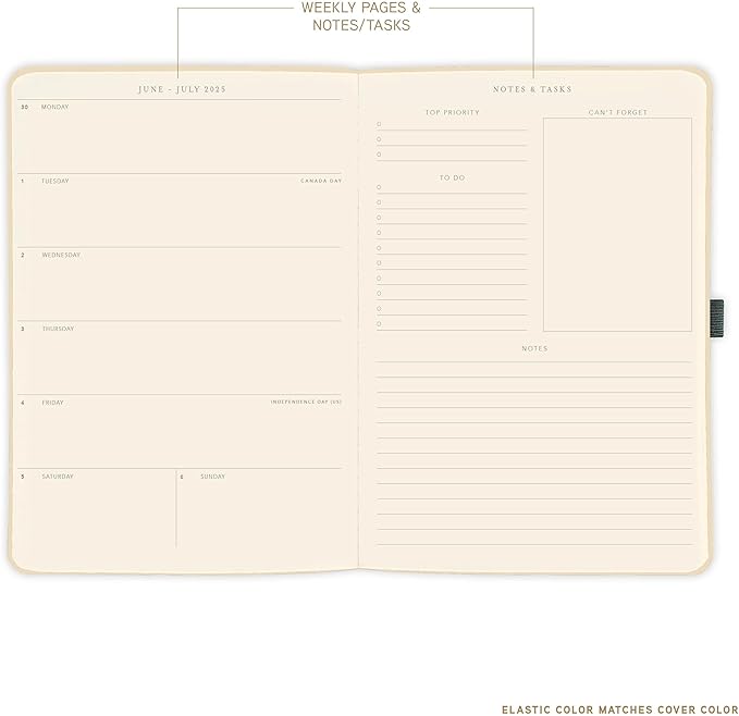 Graphique 2026 Apollo Business Planner | 18 Month Organizer, July 2025 - Dec. 2026 | Weekly & Monthly Spreads | To-Do List & Note Pages | Pen Loop | Vegan Leather | Classic Black | 8” x 10”