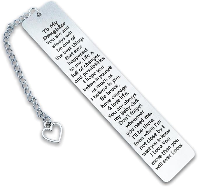 Daughter Birthday Gifts to My Daughter Christmas Bookmark Gifts for Her Inspirational 16th 18th 21st Birthday Gifts for Teen Girls Stepdaughter Back to School Graduation Stocking Stuffers