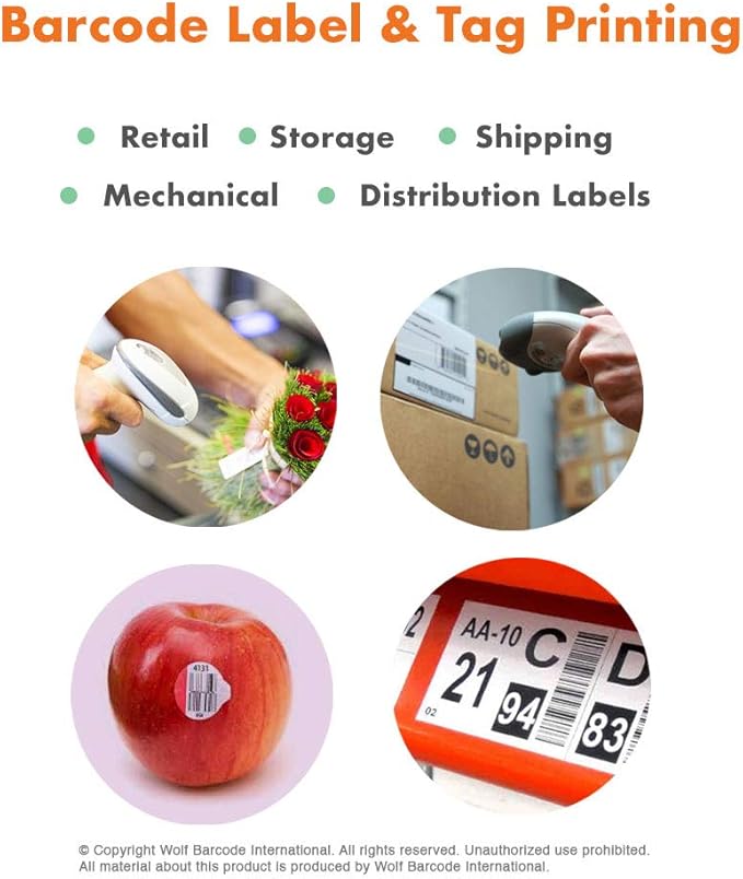 4" x 6" Direct Thermal Labels (4 Rolls, 4000 Labels) - 3'' Core, Perforations Between Labels - Zebra, Datamax, Godex, Sato, Intermec Compatible