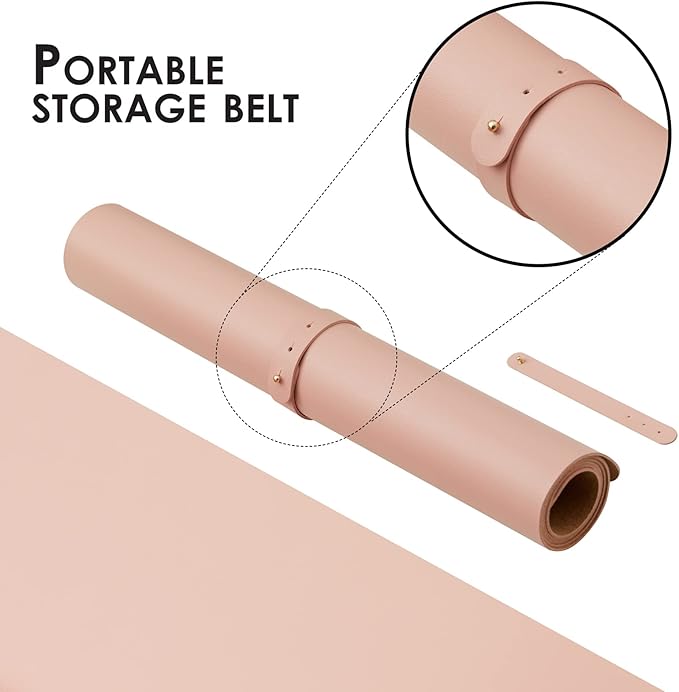 Cork Desk Mat - Dual-Sided Desk Pad for Office and Home - Desk Organization and Accessories - Ideal for Large Mouse Pad and Desk Mats on Top of Desks(Pink,31.5"x 15.7")