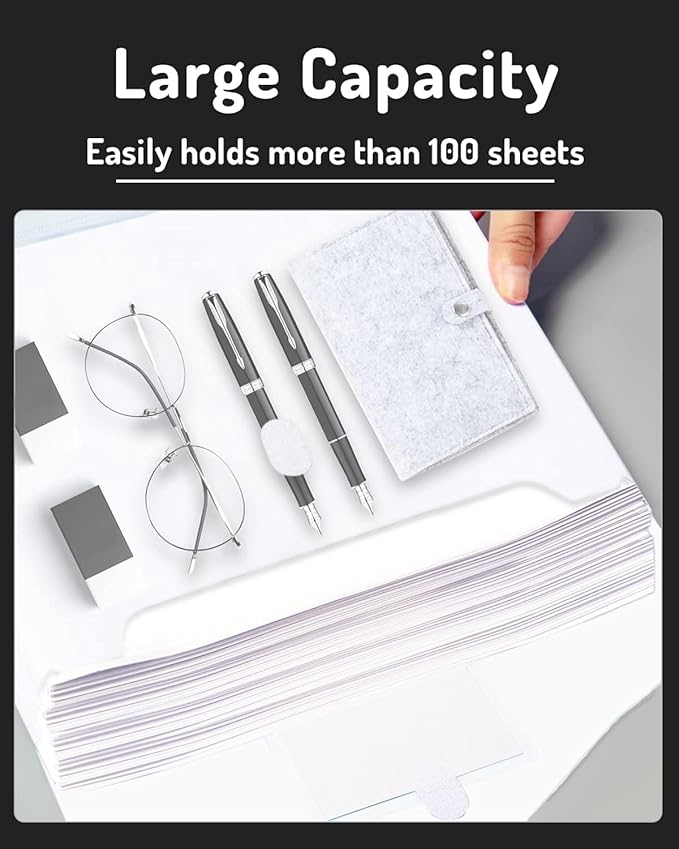 Forvencer Binder Pocket, 36 Pack Super Heavyweight Poly Binder Pocket with Tight Closure, Binder Folders Side Loading, 3 Ring Binder Pocket, Binder Dividers with Pockets, Letter Size, Clear