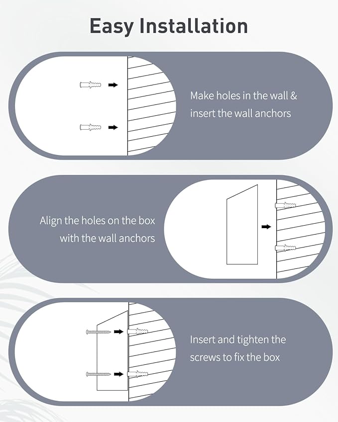 Uniclife Key Drop Box for Outside, White Metal Donation Box Collection Box with Key Lock, Safe Suggestion Box, Wall Mounted Mailbox with Top Slot, Steel Cash Drop Box for Home Office and Business