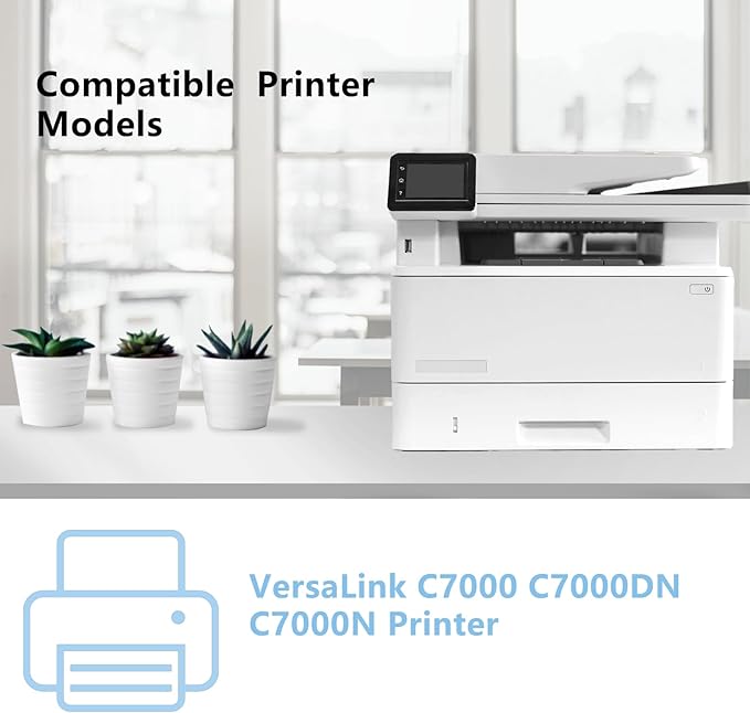 VersaLink C7000 High Capacity Toner Cartridges Replacement for Xerox 106R03757 106R03758 106R03759 106R03760 Toner Compatible for Xerox Versalink C7000 C7000DN Printer (Black Cyan Magenta Yellow)