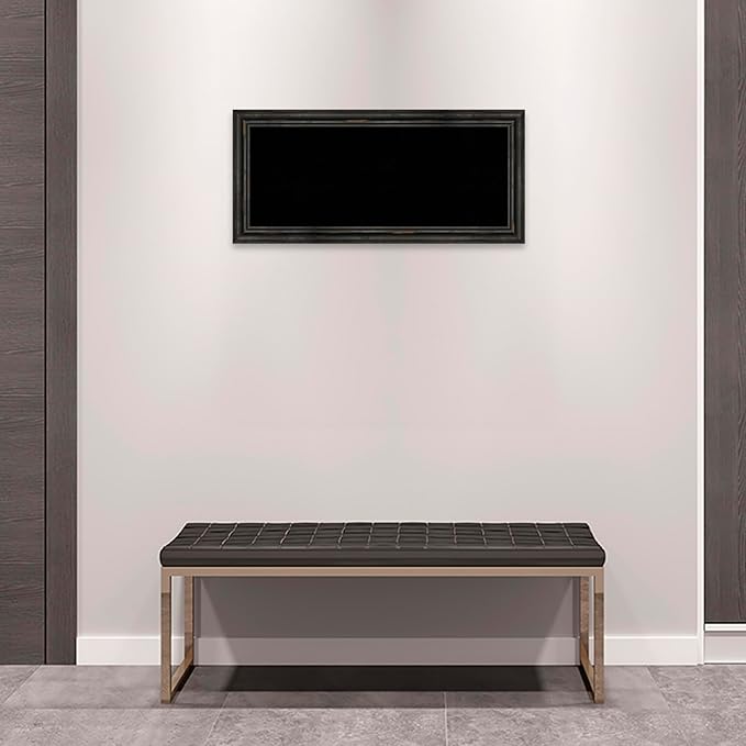 Amanti Art Black Cork Board for Wall, 15x33 Vision Board with Black Wood Frame, Medium Corkboard Office Decor for Home Organization, Country Rustic Corkboard Pinboard to Display Items for Home