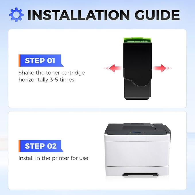 71B10K0 71B10C0 71B10M0 71B10Y0 Toner Cartridge Set 4-Pack Replacement Compatible with Lexmark CS317dn CX317dn CS417dn CX417de CS517de CX517de Laser Printer Ink All-in-One Black Cyan Magenta Yellow