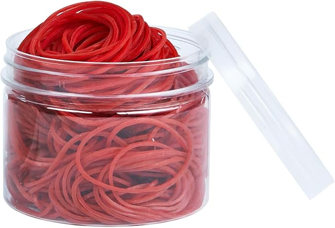 AMUU Rubber Bands 300pcs Red Small Rubber Bands for Office School Home size16 Elastic Band Office School Home Strong Elastic Band Loop Office Supplies