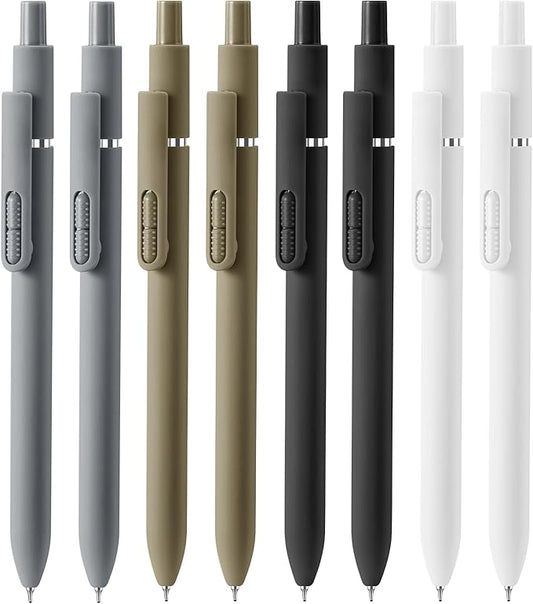 Ballpoint Pen Black Ink, 8 PCS 1.0mm Medium Point Retractable Pen, High-end Long Lasting Smooth Writing Bullet Ball Point Pen, Home Office Supplies for Kids Adults