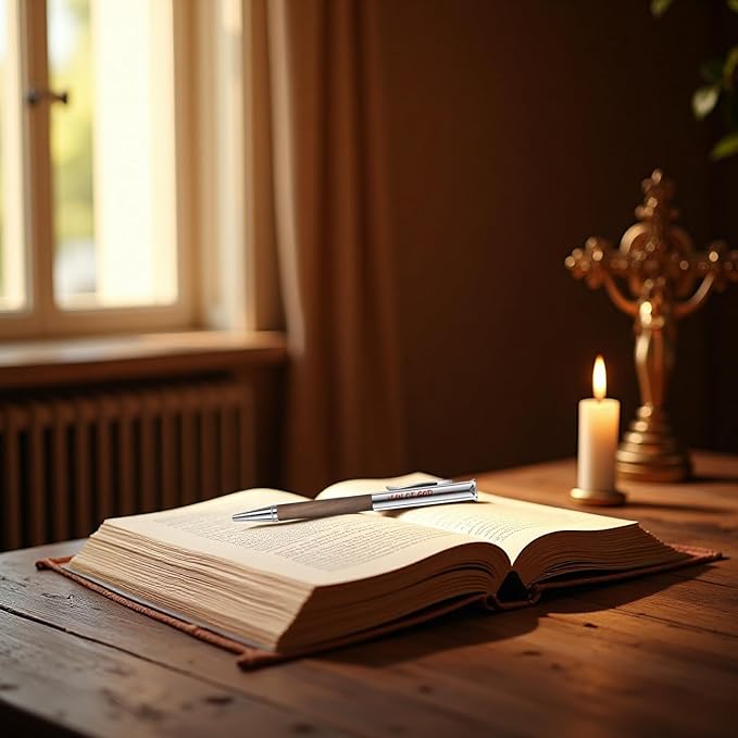 Christian Gifts for Men: Engraved Man of God Luxury Walnut Wood Rollerball Pen - Perfect Pastor Appreciation, Father's Day & Christian Graduation Gifts