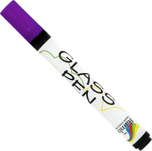 Glass Pen Window Marker: Liquid Chalk Pens for Glass, Whiteboard Markers with Washable Paint - Graduation, Car Windows, Mirror Pen, Storefront, Wedding, Parade, Party & Holiday (Purple, Fine Tip)