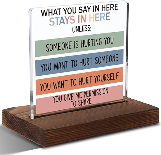 Mental Health Gifts for Coworker, Encouragement Gifts for Coworker, Positive Affirmation Gifts for Coworker, Modern Acrylic Desk Plaque with Inspirational Quotes, 10 x 10 x 1.5 cm,XXD50