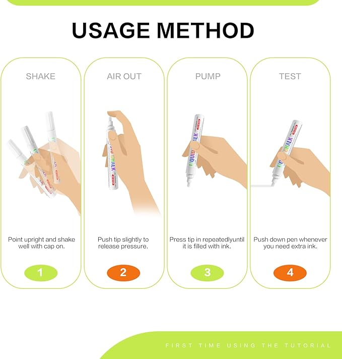 White Chalk Markers For Chalkboard, Liquid Chalk Markers Erasable 5 Variety Pack - 1mm Ultra Fine Tip, 3mm Fine Tip, 6mm Medium, 10mm Bold, 15mm Jumbo For Blackboard, Car Window, Signs, Glass, Bistro