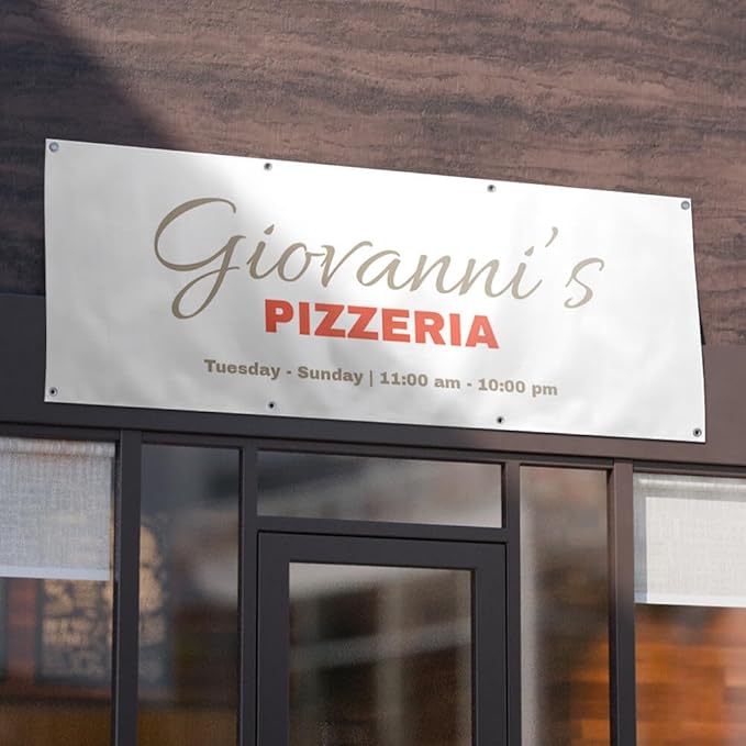 Staples Custom Scrim Vinyl Banner - 96W" x 36L" Quote Banner with 4 Grommets - Durable Outdoor Sign for Events, Promotions, and Business Advertising (Light)