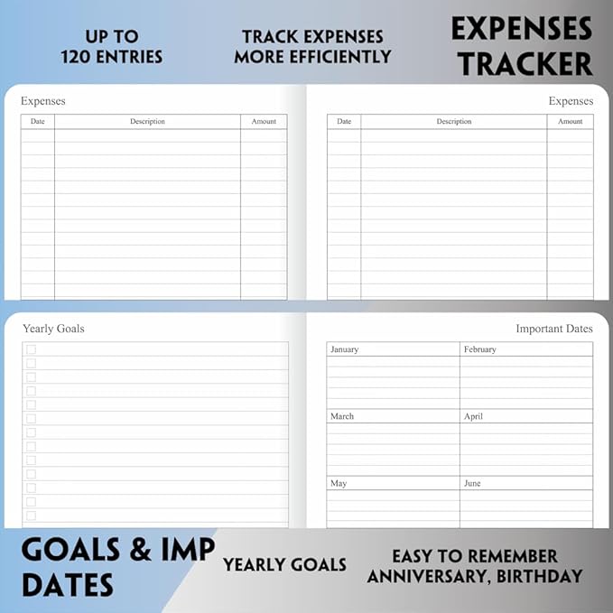 2025-2026 Planner - Weekly and Monthly Planner, Oct 2025 - Dec 2026, Contacts and Notes Pages, Vegan Leather Cover, Elastic Closure, 5.5”x8.25”, Purple